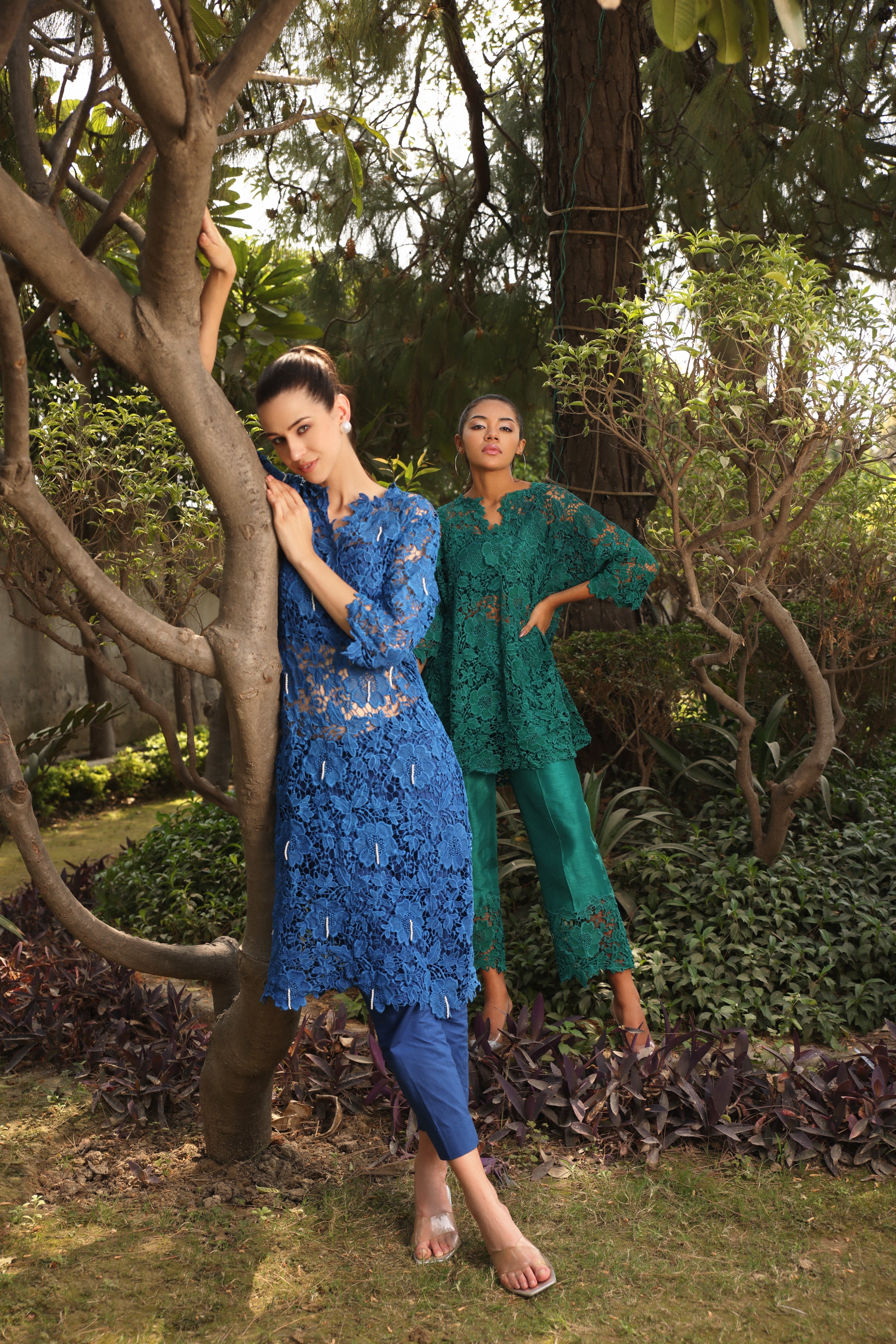 Grey Off Shoulder Gown Set – Megha and Jigar